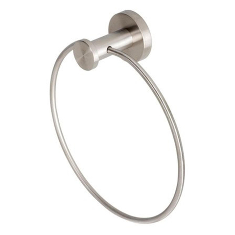 Geesa Nemox Stainless Steel handdoekring - 18.3x20x6cm - geborsteld roestvrijstaal - RVS GA70641