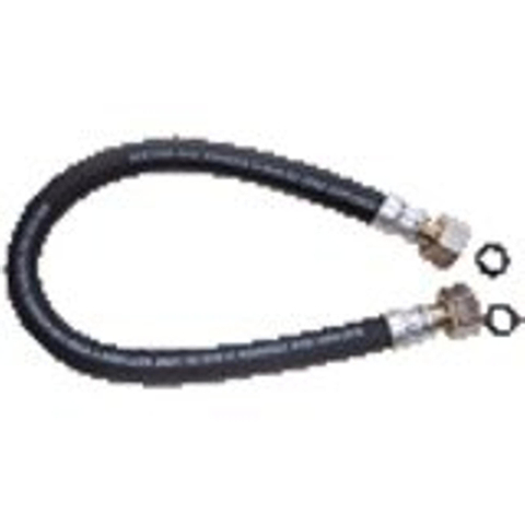 Go by Van Marcke gasdrukslang met 2 losse moeren en dichting voor verplaatsbare toestellen 1/2F x 1/2F 700 cm rubber zwart SW288413