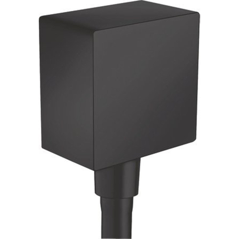Hansgrohe Fixfit Square muuraansluitbocht - met terugslagklep - mat zwart SW297535