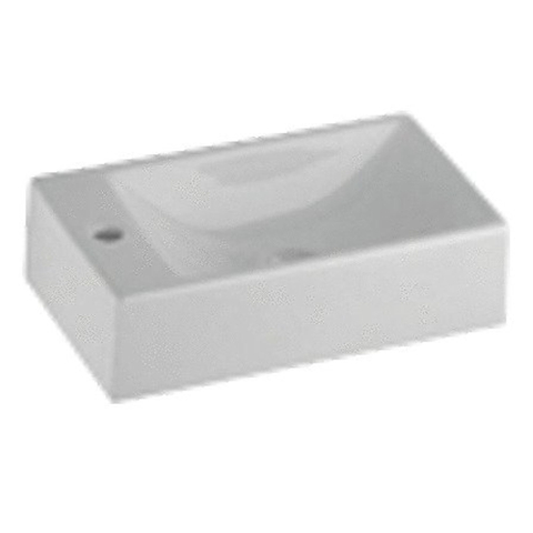Geberit Diedro fontein bak rechts kraangat links - 40x23cm - glans wit 0200040
