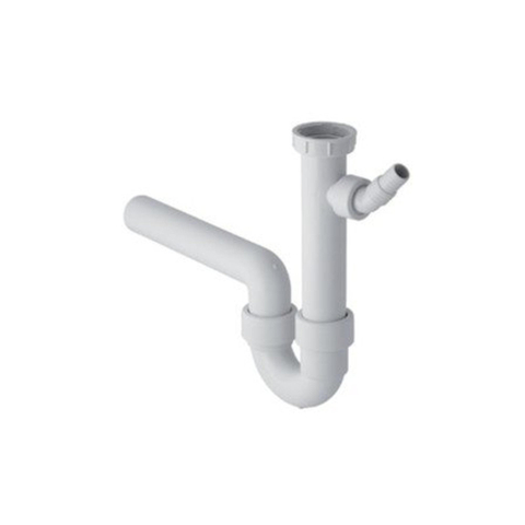 Geberit buissifon - voor spoeltafel - met 1 bak - met afvoerbocht - 5/4" - D - 40mm - kunststof - alp - wit SW30132