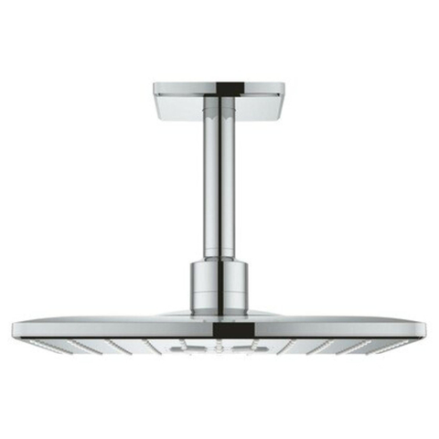 GROHE Rainshower SmartActive 310 Cube Douche de tête - 31cm - 2 types de jet - bras de plafond 14,2cm - chrome SW108083