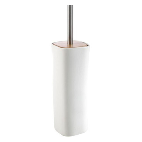 Nemo Stock Natural Pura toiletborstelgarnituur - 38x10x10cm - vrijstaand - materiaal porselein/hout - porseleinhout - Collection - wit SW293563