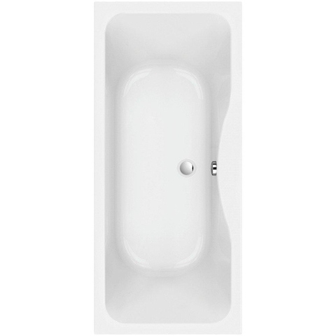 Nemo Start Monza inbouwbad - 180x80x44cm - duo - afvoer D52 - met potenstel - wit acryl SW294880