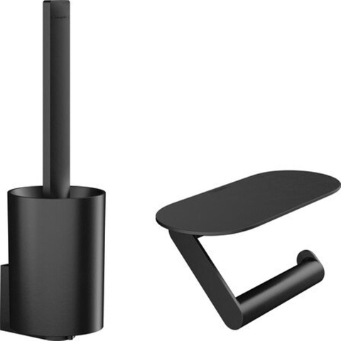 Hansgrohe Wallstoris toiletset rolhouder en borstelgarnituur mat zwart SW651192