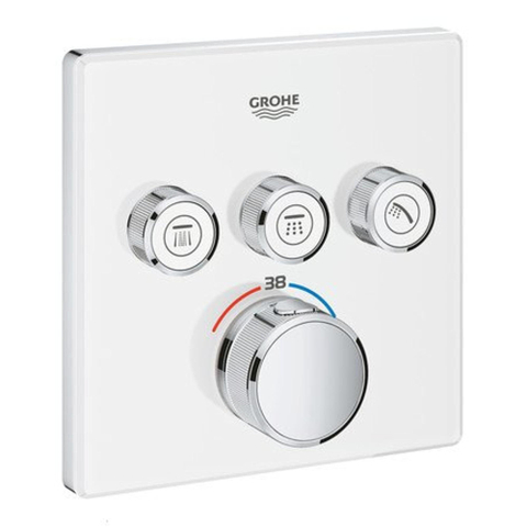 GROHE Smartcontrol Partie de finition pour robinet de douche encastrable thermostatique avec inverseur 3 voies carré blanc SW104931