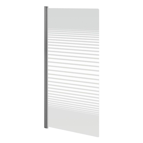 GO by Van Marcke Ammos pare-baignoire - 75x130cm - pivotant - verre à bande dépolie - chromé SW292813
