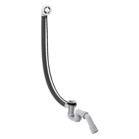 Hansgrohe Flexaplus Automatische badgarnituur - met draaibediening - voor speciale baden - met afvoe - grijs 0510430