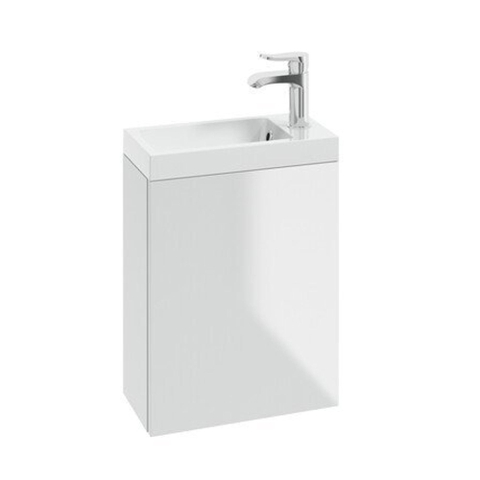 Nemo Spring Aurora Alba handwasbak - 40x20.1x12.2cm - minerale composiet - hoogglans wit SW293841