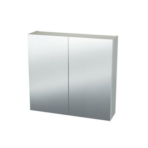 Nemo Spring Nebulo spiegelkast - 70x65x17.8cm - 2 deuren - glazen leggers - met stopcontact - zonder schakelaar - White Standard SW637003