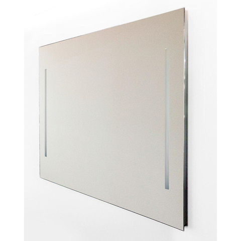 Nemo Spring Quadro spiegel - 120x70cm - met verticale LED verlichting - schakelaar onderaan SW403266