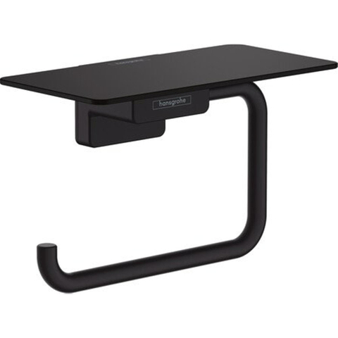 Hansgrohe AddStoris Q closetrolhouder - met planchet - mat zwart SW651131