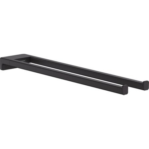 Hansgrohe AddStoris Q handdoekhouder 2-lids - mat zwart SW651108