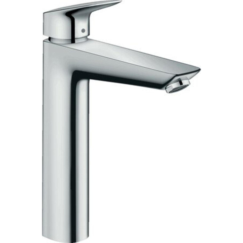 Hansgrohe Logis 1 greeps wastafelkraan - 190 met trekwaste - hoogglans chroom 0605644