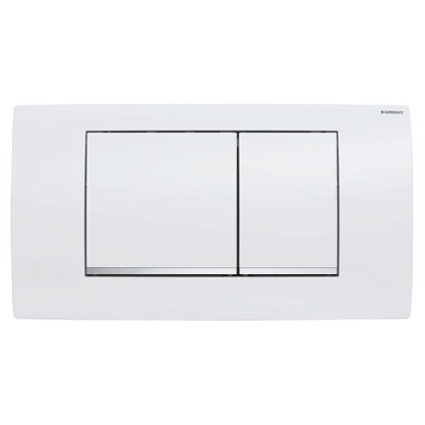 Geberit Twinline bedieningplaat 2-toets spoeling frontbediening - voor toilet - 34x18.5cm - dualflush - wit SW242690