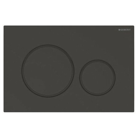 Geberit Sigma20 bedieningsplaat - 2-toets spoeling - rond - dualflush - mat zwart SW420200