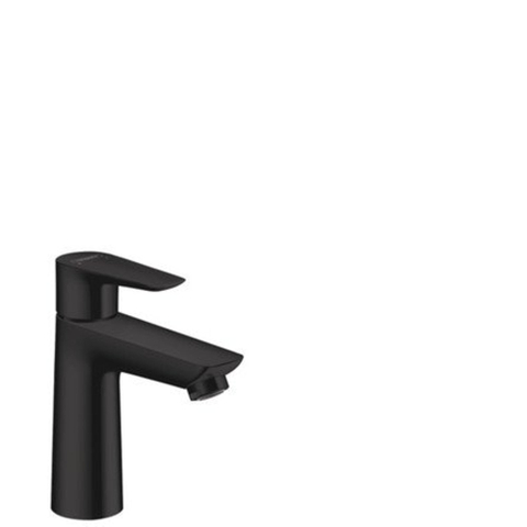 Hansgrohe Talis e 1 greeps wastafelkraan - 110 PopUp - trekwaste - mat zwart SW358792