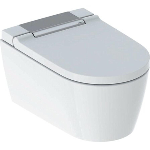 Geberit AquaClean Sela Douche Wc - 37.5x56.5cm - softclose - keratect - chroom afdekplaat - alpine - glans wit SW258980