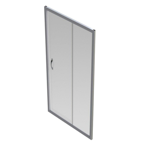 GO by Van Marcke Belo porte coulissante 100x190cm verre easy clean 6mm profils aluminium chromé réglable 960-1010mm SW292812