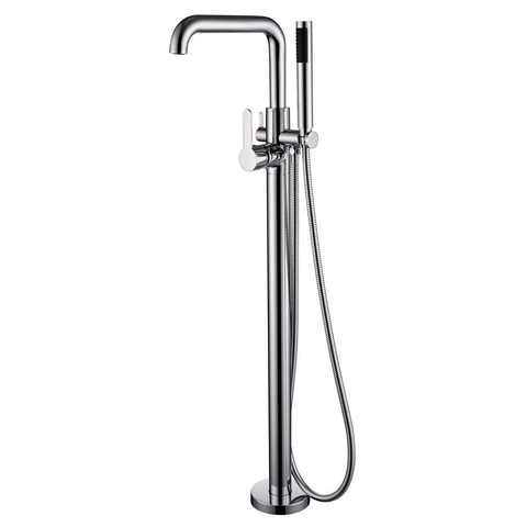 Nemo Spring Lana robinet de baignoire mélangeur sur pied avec ensemble de douche chrome SW287727