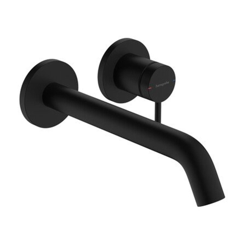 Hansgrohe Tecturis s Eengreeps wastafelkraan - inbouw - voor wandmontage - met uitloop 22 - 5 cm - mat zwart SW918569