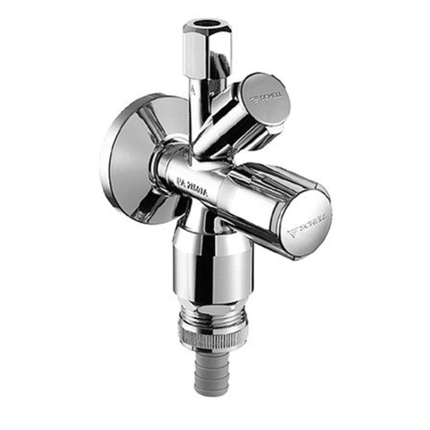 Schell Comfort combi slangwartel hoekregelkraan 1/2 chroom GA79627