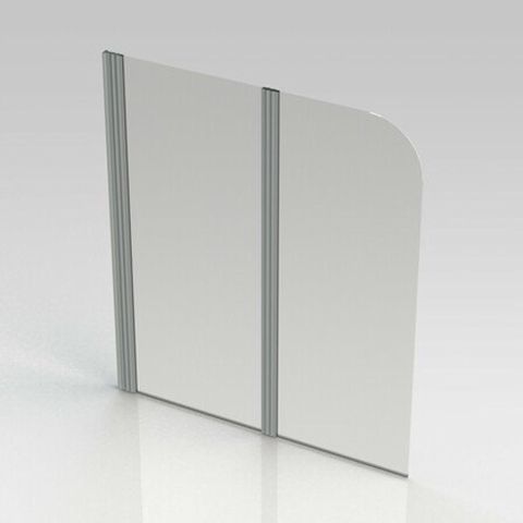 Nemo Start Pannello badwand - 120x140cm - 2-delig - inbouwmaat 1200-1210mm - helder - veiligheidsglas 5 - profielen - aluminium - 2delig - gepolijst SW286707