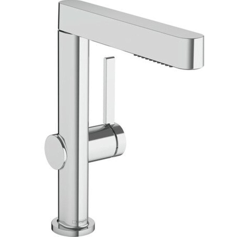 Hansgrohe Finoris Wastafelkraan - 230 - 2jet - met uittrekbare vuistdouche - met afvoerplug - hoogglans chroom SW651074