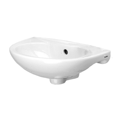 GO by Van Marcke pack lave-mains – demi-rond – 44,5 x 27 x 17 cm – céramique blanche – robinet chromé SW385484