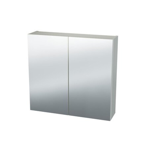 Nemo Spring Nebulo spiegelkast - 60x65x17.8cm - 1 deur - glazen leggers - met stopcontact - zonder schakelaar - enkelzijdige spiegeldeur - White Standard SW637017