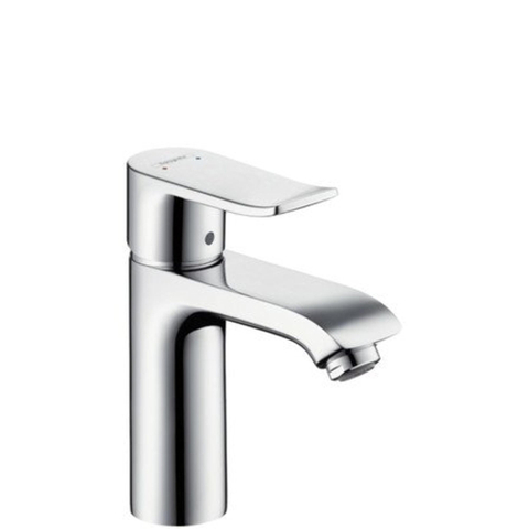 Hansgrohe Metris 1 greeps wastafelkraan - 110 met trekwaste - hoogglans chroom 0450906