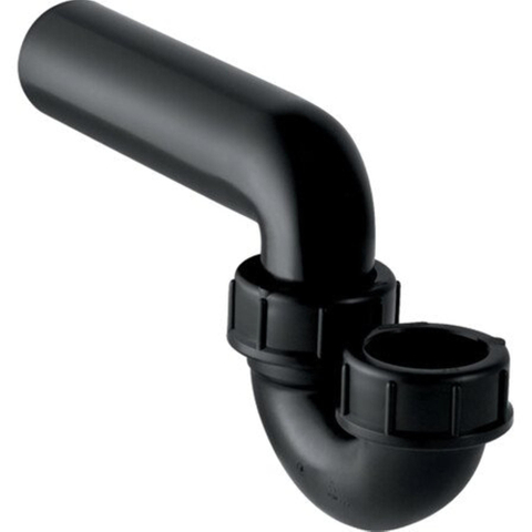 Geberit PE buissifon - model P - voor uitgietbak - D - 50mm x - 50mm - PE - zwart SW30007