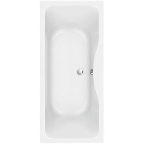 Nemo Start Monza inbouwbad - 180x80x44cm - duo - afvoer D52 - met potenstel - wit acryl SW294880