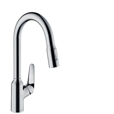 Hansgrohe Focus m42 M4216-H220 1-gats keukenkraan - met uittrekbare - handdouche - met 360° draaibare uitloop - hoogglans chroom SW241710