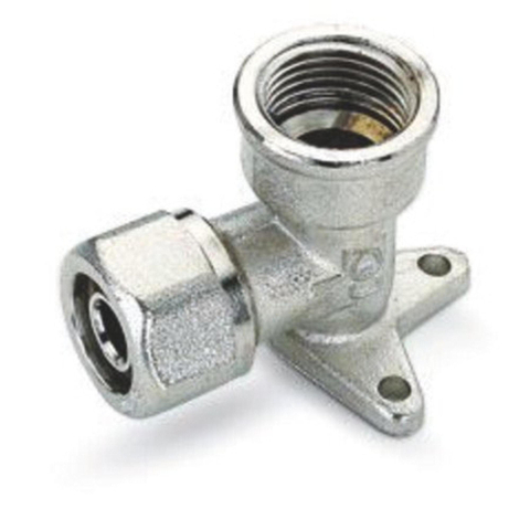 Nemo Go plaque murale simple pex alu clamp ø16mm x 1/2f chromé SW289685