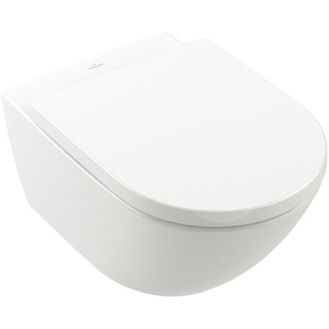 Villeroy & Boch Subway 3.0 Pack WC suspendu 56cm sans bride à fond creux avec abattant SW546736