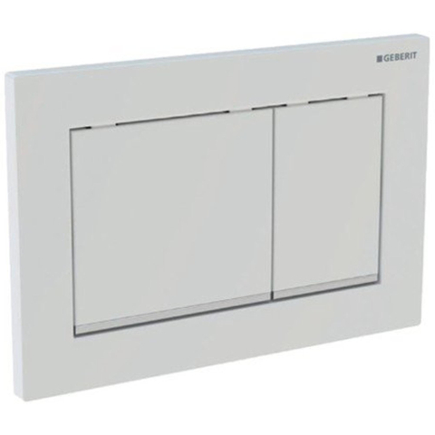 Geberit Omega20 bedieningsplaat - 2-toets spoeling - vierkant - dualflush - wit glans chroom 0700243