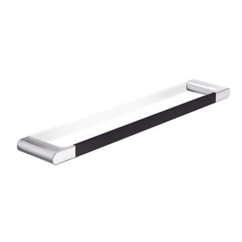 Nemo Stock - Scura - handdoekhouder 49 cm - wandmontage - 490 x 20 x 80 mm - messing verchroomd - zwart soft touch SHOWROOMMODEL SHOW26610