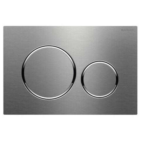 Geberit Sigma20 bedieningsplaat - 2-toets spoeling - ronde knoppen - dualflush - geborsteld rvs SW53748