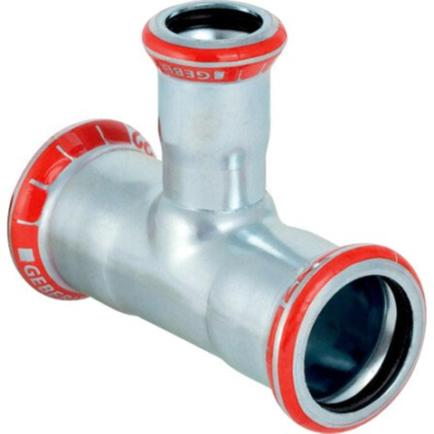 Geberit Mapress T stuk verzinkt verlopend - 15 - 22 - 15mm 7466624