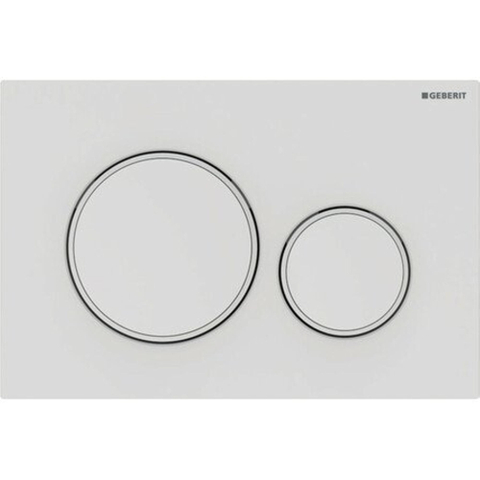 Geberit Sigma20 bedieningsplaat - 2-toets spoeling - rond - dualflush - mat wit SW420203