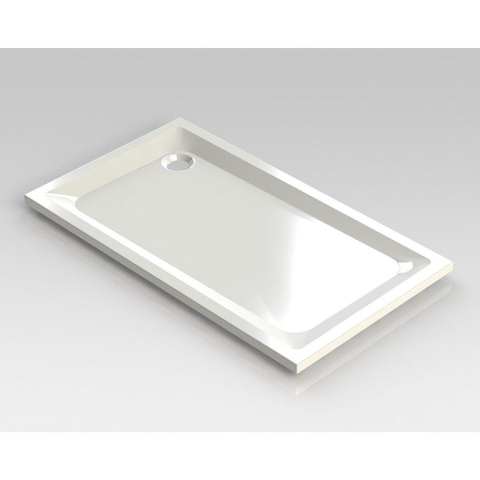 Nemo Spring Horus douchebak - 140x80x4.5cm - acryl - afvoer D90 - wit - zonder potenstel - dikte 4mm SW292919