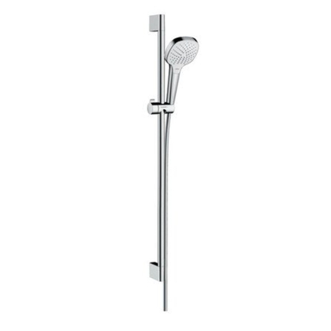 Hansgrohe Croma select e Vario glijstangset - met Croma - select E Vario - handdouche - ecosmart - 90cm - met isiflex B - doucheslang - 160cm wit/chroom - wit chroom 0605316