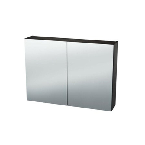 Nemo Spring Nebulo spiegelkast - 90x65x17.8cm - 2 deuren glazen leggers - met stopcontact - Minnesota Chocolat SW646775