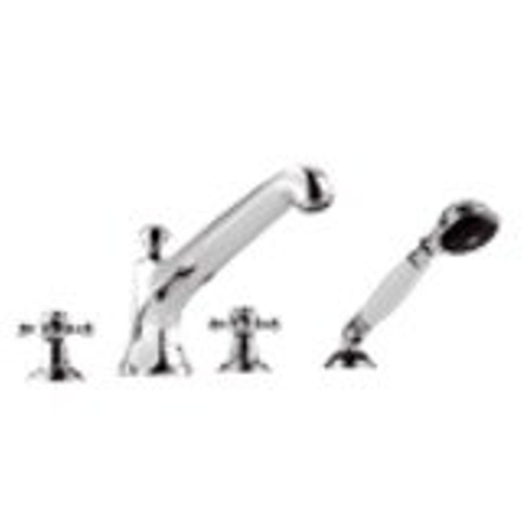 Dornbracht Madison Mitigeur de baignoire 4 trous 225mm avec inverseur avec garniture avec bec chrome 0470058