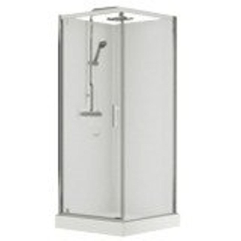 Nemo Spring Vidrio Cabine de douche 90x90cm avec porte pivotante et paroi fixe douchette et douche de tête réglable et robinet thermostatique verre de sécurité SW290073