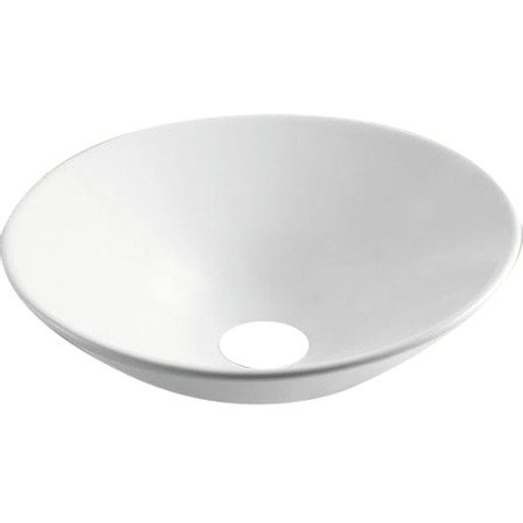 GO by Van Marcke Juno lavabo semi-encastré rond 42,5x42,5x16,5cm porcelaine blanc SW293320