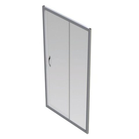 GO by Van Marcke Belo porte coulissante 100x190cm verre easy clean 6mm profils aluminium chromé réglable 960-1010mm SW292812