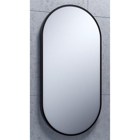 GO by Van Marcke Gio miroir – ovale – 40 x 80 cm – sans éclairage – Noir mat SW499017