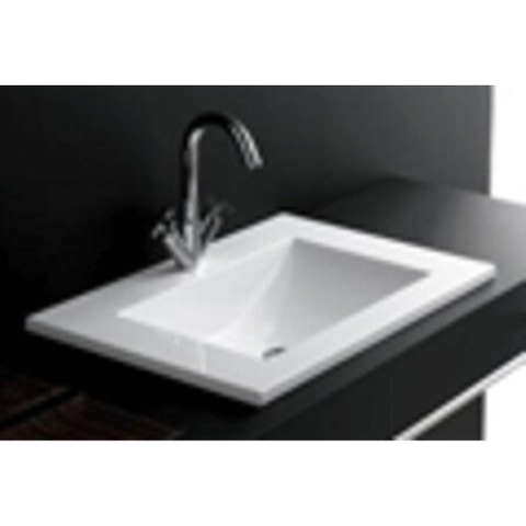 Nemo Spring santa fe lavabo encastré 600x450x20 mm marbre artificiel blanc SW536223